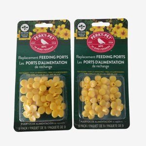 Perky Pet 2 Packs of 9 Count Yellow Replacement Flowers for Feeders